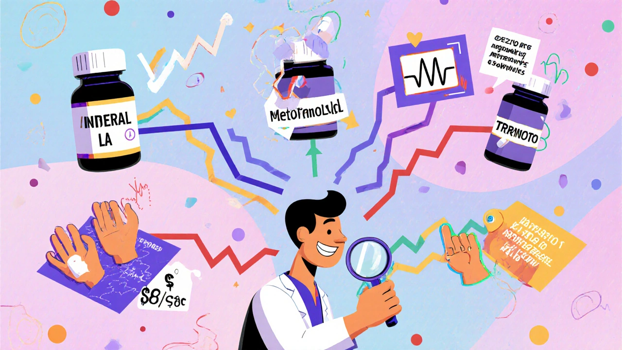 Compare Inderal LA (Propranolol) with Alternatives for Anxiety, Tremors, and High Blood Pressure