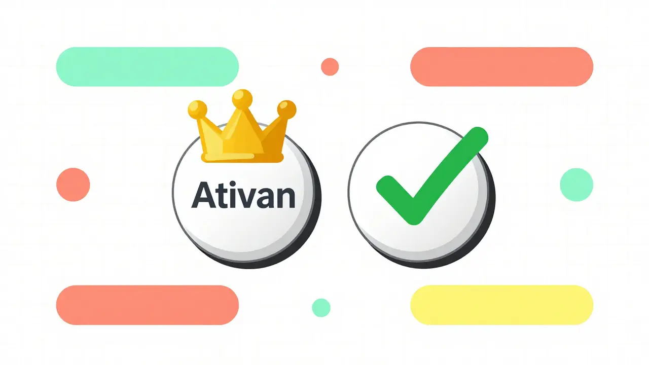 Abstract Memphis style graphic showing two identical medication pills as bioequivalent