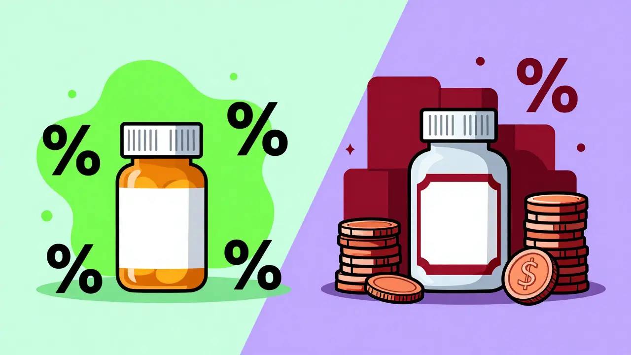 Comparison of generic versus brand-name drug costs in Memphis style.