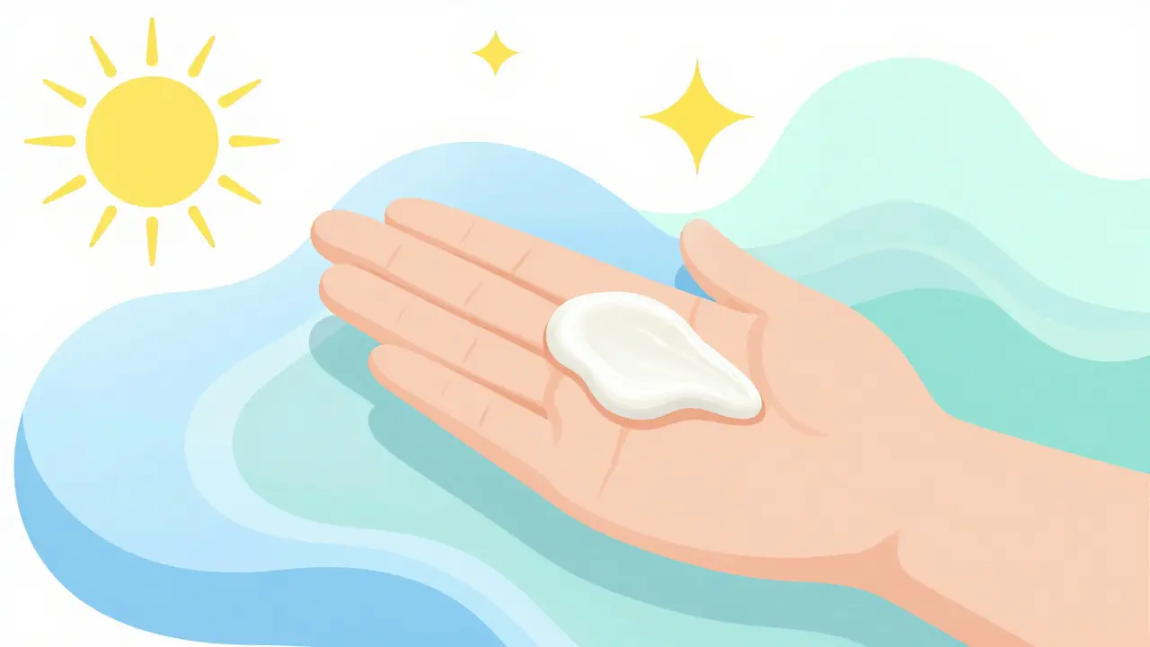 Memphis design illustration of soothing emollient therapy and hydration